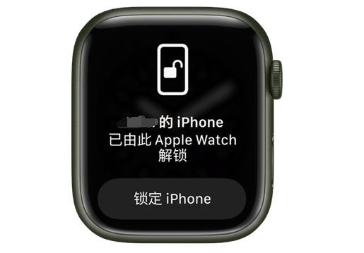 定安苹果手机维修分享用 AppleWatch 解锁配备面容 ID 的 iPhone方法 