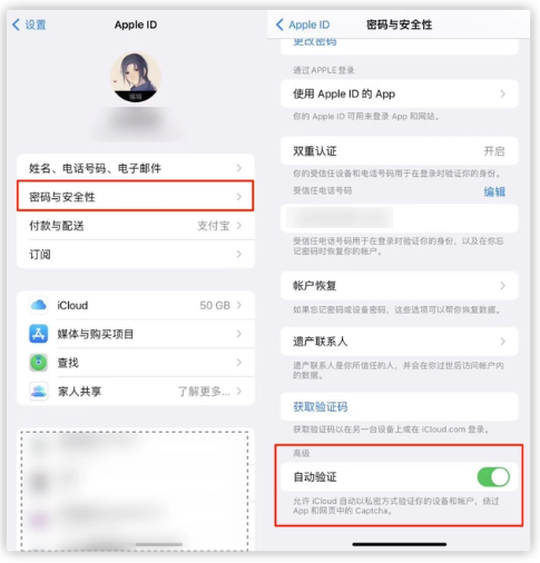 定安苹果手机维修分享iOS 16 自动验证功能开启方法 